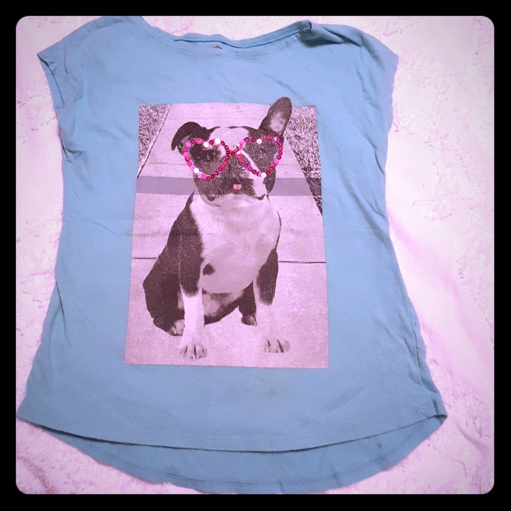 🌞💎Total girl teal high low 7/8 shirt